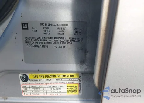 2009 Chevrolet Malibu Ls from USA, damaged, VIN 1G1ZG57B89F111261